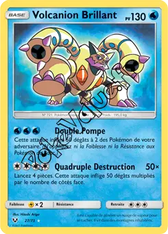 Carte Pokémon Volcanion Brillant n°27 de la série Légendes Brillantes