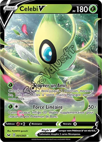 Carte Pokémon Celebi V  n°1 de la série Épée et Bouclier