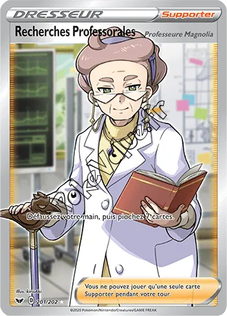 Carte Pokémon Recherches Professorales n°201 de la série Épée et Bouclier