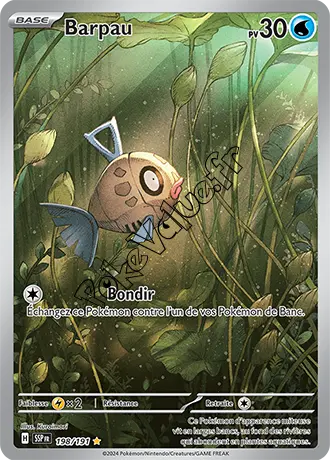 Carte Pokémon Barpau  n°198 de la série Étincelles Déferlantes