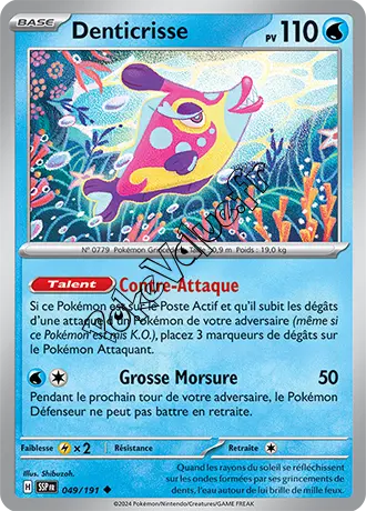 Carte Pokémon Denticrisse  n°049 de la série Étincelles Déferlantes