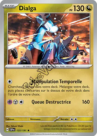 Carte Pokémon Dialga  n°135 de la série Étincelles Déferlantes