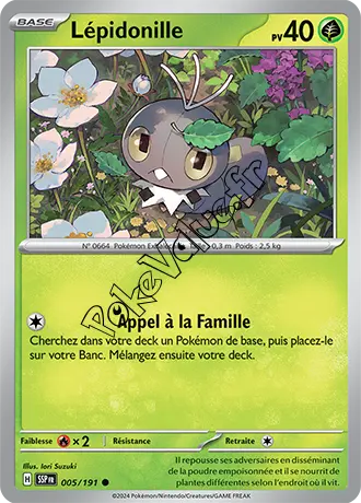 Carte Pokémon Lépidonille n°005 de la série Étincelles Déferlantes