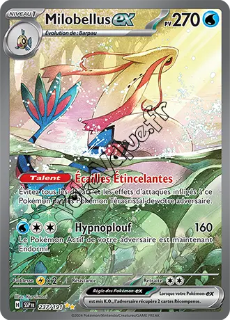 Carte Pokémon Milobellus ex  n°237 de la série Étincelles Déferlantes
