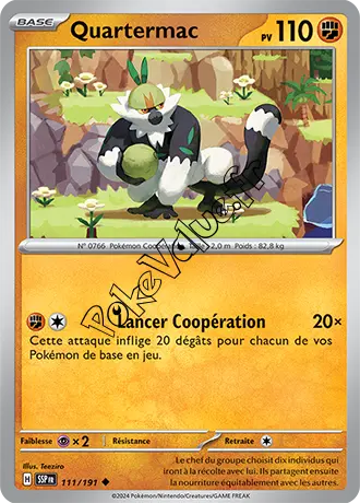 Carte Pokémon Quartermac  n°111 de la série Étincelles Déferlantes