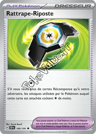 Carte Pokémon Rattrape Riposte n°169 de la série Étincelles Déferlantes