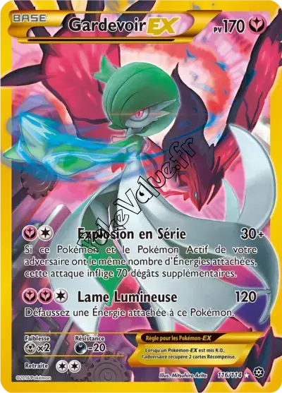Carte Pokémon Gardevoir EX  n°116 de la série Offensive Vapeur