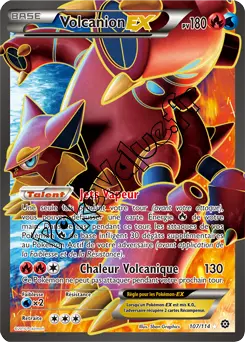 Carte Pokémon Volcanion EX  n°107 de la série Offensive Vapeur