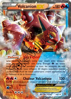Carte Pokémon Volcanion EX  n°26 de la série Offensive Vapeur