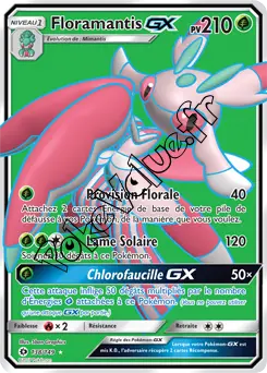 Carte Pokémon Floramantis GX  n°138 de la série Soleil et Lune