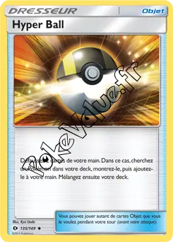 Carte Pokémon Hyper Ball n°135 de la série Soleil et Lune