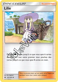 Carte Pokémon Lilie n°122 de la série Soleil et Lune
