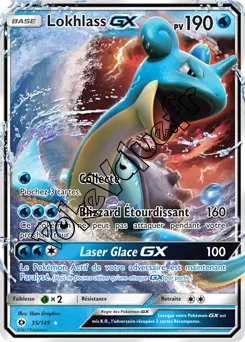 Carte Pokémon Lokhlass GX  n°35 de la série Soleil et Lune