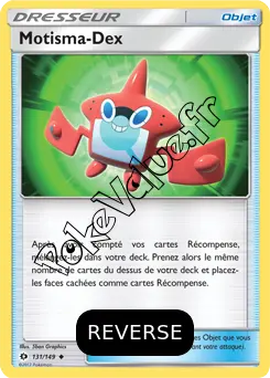 Carte Pokémon Motisma Dex Reverse n°131 de la série Soleil et Lune