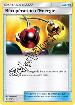 Carte Pokémon Récupération d’Énergie n°116 de la série Soleil et Lune