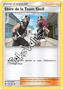 Carte Pokémon Sbire de la Team Skull n°133 de la série Soleil et Lune
