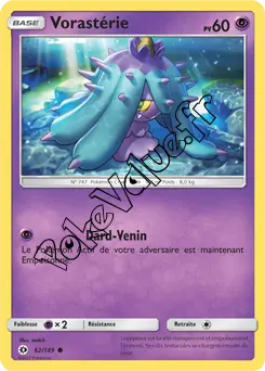 Carte Pokémon Vorastérie n°62 de la série Soleil et Lune