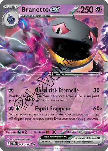 Carte Pokémon Branette ex  n°088 de la série Écarlate et Violet