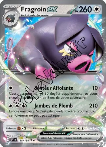 Carte Pokémon Fragroin ex  n°158 de la série Écarlate et Violet