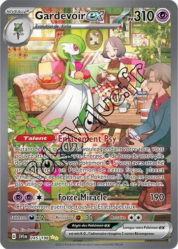 Carte Pokémon Gardevoir ex n°245 de la série Écarlate et Violet