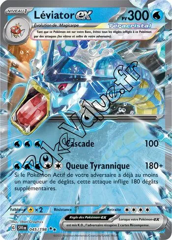 Carte Pokémon Léviator ex  n°045 de la série Écarlate et Violet