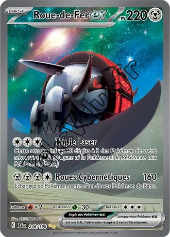 Carte Pokémon Roue-de-Fer ex  n°248 de la série Écarlate et Violet