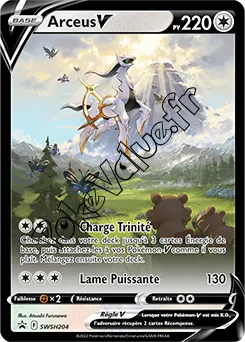 Carte Pokémon Arceus V n°204 de la série SWSH Black Star Promos