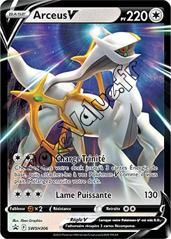Carte Pokémon Arceus V n°306 de la série SWSH Black Star Promos