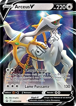 Carte Pokémon Arceus V  n°306 de la série Promo SWSH