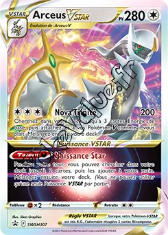 Carte Pokémon Arceus VSTAR n°307 de la série SWSH Black Star Promos