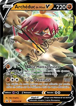 Carte Pokémon Archéduc de Hisui V  n°238 de la série Promo SWSH