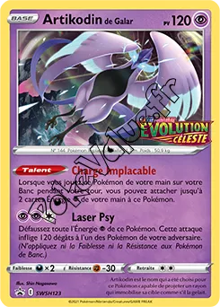 Carte Pokémon Artikodin de Galar n°123 de la série SWSH Black Star Promos