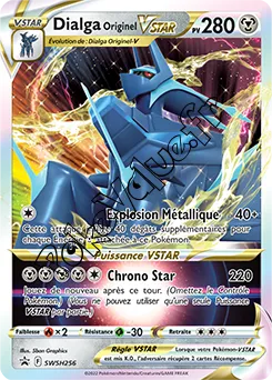 Carte Pokémon Dialga Originel VSTAR n°256 de la série SWSH Black Star Promos