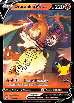 Carte Pokémon Dracaufeu V de Peter n°133 de la série Promo SWSH
