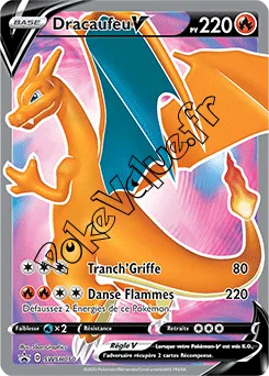 Carte Pokémon Dracaufeu V n°050 de la série SWSH Black Star Promos