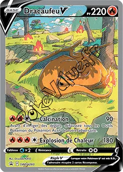 Carte Pokémon Dracaufeu V  n°260 de la série Promo SWSH