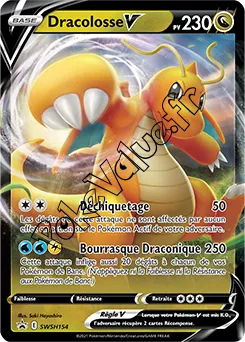 Carte Pokémon Dracolosse V  n°154 de la série Promo SWSH