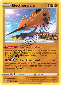 Carte Pokémon Électhor de Galar  n°124 de la série Promo SWSH