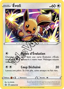 Carte Pokémon Évoli n°118 de la série SWSH Black Star Promos