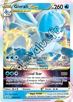 Carte Pokémon Givrali VSTAR  n°197 de la série Promo SWSH