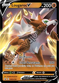 Carte Pokémon Lougaroc V  n°199 de la série Promo SWSH