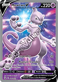 Carte Pokémon Mewtwo V n°229 de la série SWSH Black Star Promos