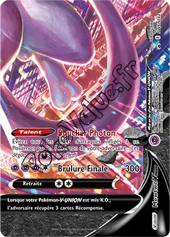 Carte Pokémon Mewtwo V UNION En bas à droite n°162 de la série SWSH Black Star Promos