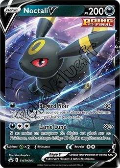 Carte Pokémon Noctali V n°203 de la série SWSH Black Star Promos
