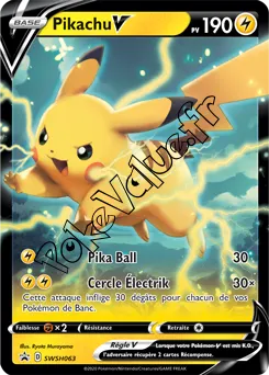 Carte Pokémon Pikachu V  n°063 de la série Promo SWSH