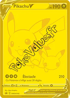 Carte Pokémon Pikachu V  n°145 de la série Promo SWSH