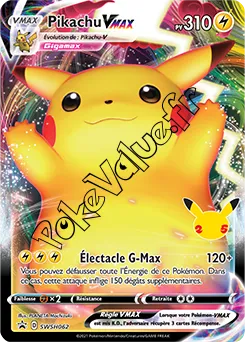 Carte Pokémon Pikachu VMAX  n°062 de la série Promo SWSH