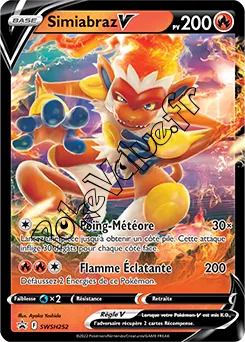 Carte Pokémon Simiabraz V  n°252 de la série Promo SWSH