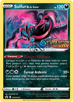 Carte Pokémon Sulfura de Galar  n°125 de la série Promo SWSH