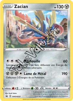 Carte Pokémon Zacian n°033 de la série SWSH Black Star Promos